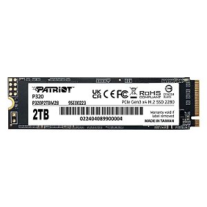 SSD 2TB Patriot P320 M.2 NVMe PCIe 3.0 3000MBs/2200MBs - P320P2TBM28