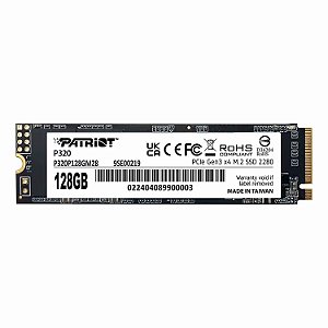 SSD 128GB Patriot P320 M.2 NVMe PCIe 3.0 3000MBs/2200MBs - P320P128GM28