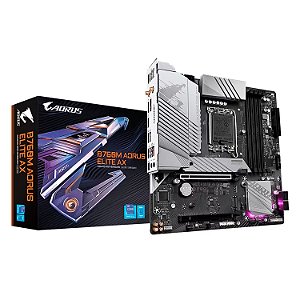 Placa Mãe Gigabyte B760M Aorus Elite AX DDR5 LGA 1700 Micro-ATX