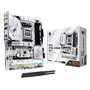 Placa Mãe Asrock X870 Steel Legend WiFi DDR5 AM5 ATX