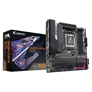 Placa Mãe Gigabyte B650M Aorus Elite AX DDR5 AM5 Micro-ATX