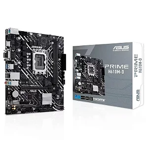 Placa Mãe Asus Prime H610M-D DDR5 LGA 1700 Micro-ATX