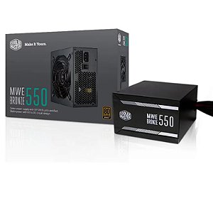 Fonte Cooler Master MWE 550 MPE-5501-ACAAB-US ATX 550W 80 Plus Bronze PFC Ativo