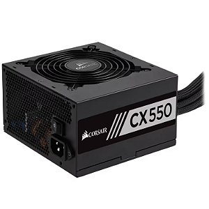 Fonte Corsair CX550 CP-9020277-NA ATX 550W 80 Plus Bronze Bivolt - Preto