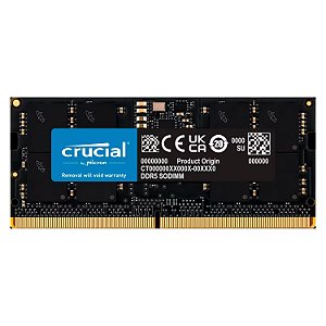 Memória RAM Crucial 16GB DDR5 4800 MHz para Notebook - CT16G48C40S5