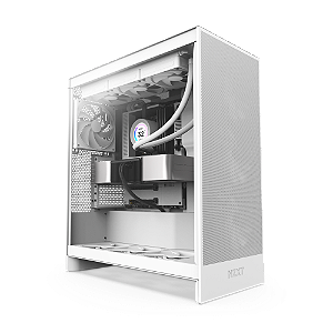 Gabinete NZXT H7 Flow Mid-Tower 3 Fans Vidro Temperado Branco - CM-H72FW-01