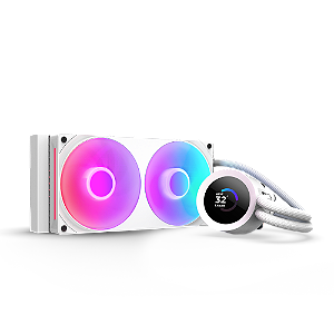 Water Cooler NZXT Kraken Plus 240 RGB LCD 1.54 Pol 240mm Branco - RL-KR240-W2