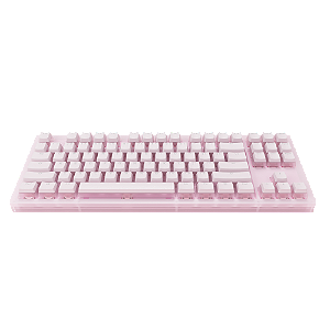 Teclado Mecânico Gamer Akko Sakura Jelly RGB 3087 TKL 87 Teclas Switch Gateron Yellow ANSI