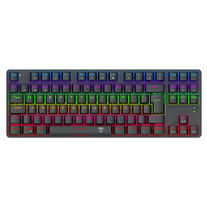 Teclado Mecânico Gamer T-Dagger Bora TKL Rainbow Preto Switch Marrom Hot-Swap ABNT2 T-TGK313-BR