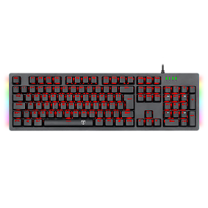 Teclado Mecânico Gamer T-Dagger Bermuda Preto Single Color LED Vermelho Laterais RGB Switch Azul Full Size ABNT2 T-TGK312-BL