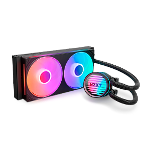WATER COOLER NZXT KRAKEN CORE 240 RGB COM 2 FANS PRETO RL-KR24C-B1