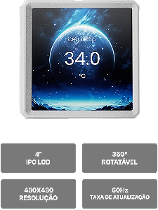 WATER COOLER GAMDIAS AURA GL 240 LCD WH BRANCO