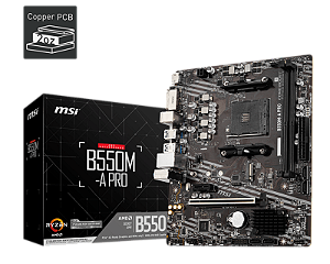 Placa Mãe MSI B550M-A PRO DDR4 AM4 M-ATX