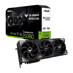 Placa de Vídeo ASUS GeForce RTX 5080 TUF Gaming OC 16GB GDDR7 256 bit - TUF-RTX5080-O16G-GAMING