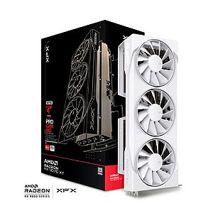 Placa de Vídeo XFX Mercury RX 9070 XT OC WHITE GAMING EDITION RGB 16GB GDDR6 - RX-97TRGBBW9