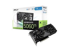 Placa de Vídeo PNY GeForce RTX 5060 Ti Dual Fan OC 16GB GDDR7 - VCG5060T16DFXPB1-O