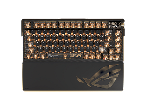 Teclado Mecânico Gamer ASUS ROG Azoth Extreme Edition 20 Wireless 75% Gold/Black - 90MP04VF-BKAA20