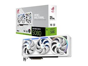 Placa de Vídeo ASUS ROG Astral GeForce RTX 5080 16GB GDDR7 White Edition - 90YV0LV5-MVAA00