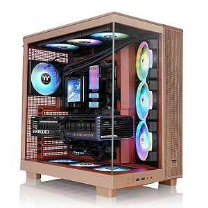 Gabinete Gamer Thermaltake View 380 XL TG ARGB Gravel Sand Mid Tower 4x 120mm ARGB - CA-11E-00MGWN-00