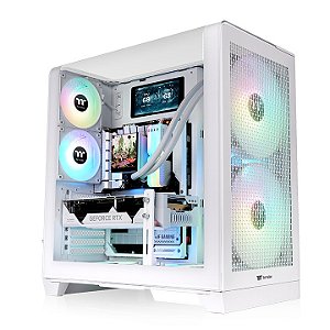 Gabinete Gamer Thermaltake View 390 Air TG Snow Mid Tower 2x CT120 - CA-11F-00M6WN-00