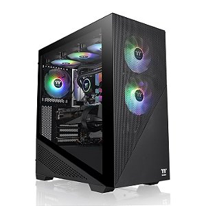 Gabinete Gamer Thermaltake Divider 370 TG ARGB Black Mid Tower 3 Fans ARGB - CA-1S4-00M1WN-00