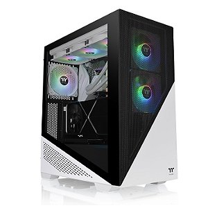 Gabinete Gamer Thermaltake Divider 370 TG ARGB Snow Mid Tower 3 Fans ARGB - CA-1S4-00M6WN-00