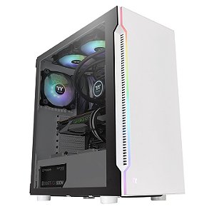 Gabinete Gamer Thermaltake H200 TG RGB Snow Mid Tower Vidro Temperado - CA-1M3-00M6WN-00
