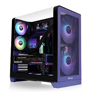 Gabinete Gamer Thermaltake View 390 Air TG Future Dusk Mid Tower 2x CT120 - CA-11F-00MNWN-00