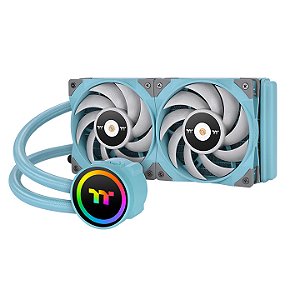 Water Cooler Thermaltake TOUGHLIQUID 240 ARGB Sync Turquoise AIO 2x120mm - CL-W319-PL12TQ-A