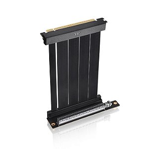 Cabo Riser Thermaltake PCI-E 4.0 Dual 90 Graus 130mm Preto X16 com Blindagem EMI - AC-071-CO1OTN-C1