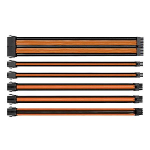 Cabo Sleeve Modular Thermaltake TtMod 300mm Preto e Laranja Combo Kit - AC-036-CN1NAN-A1