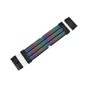 Cabo de Extensão Thermaltake Tt Mod ARGB 24 Pinos Preto 60 LEDs 5V 3 Pinos 28,5cm - AC-081-CN1NAN-A1