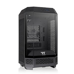 Gabinete Thermaltake The Tower 250 Preto Mini-ITX Vidro Temperado 2x CT120 - CA-1Z9-00S1WN-00