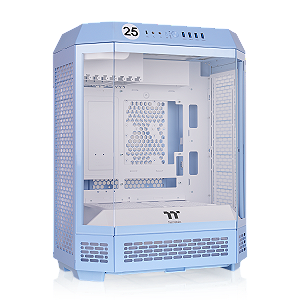 Gabinete Thermaltake The Tower 600 Hydrangea Blue Mid Tower Vidro Temperado 2 Fans CT140 - CA-1Z1-00MFWN-00