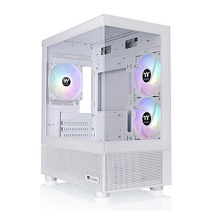 Gabinete Thermaltake View 170 TG ARGB Snow Branco Micro-ATX Vidro Temperado 3x Fan 120mm ARGB - CA-1Z4-00M6WN-00