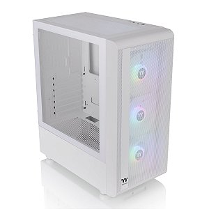 Gabinete Thermaltake S200 TG ARGB Snow Mid Tower 3x120mm ARGB com Fonte 650W - CA-3X2-65M6WZ-00