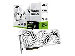 Placa de Vídeo ASUS GeForce RTX 5070 Ti TUF Gaming OC White 16GB GDDR7 256-bit - TUF-RTX5070TI-O16G-WHITE-GAMING