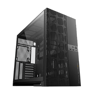 Gabinete Gamer Geometric Future Model 5 Vent Preto com 5 Fans - GEO-M5VF-B