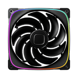 Fan Geometric Future Squama 2503R Reverse Blade 140mm RGB Preto - GEO-S2503RB-14S
