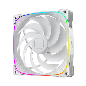 Fan Geometric Future Squama 2503 140mm RGB Branco - GEO-S2503W-14S