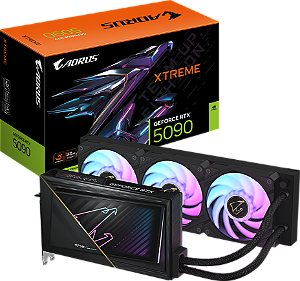 Placa de Vídeo Gigabyte AORUS GeForce RTX 5090 Xtreme Waterforce 32GB GDDR7 - GV-N5090AORUSX-W-32GD