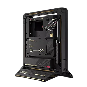 Gabinete Gamer ASUS ROG GR20 Edition 20 Mid Tower Preto e Dourado - ROG-GR20-EDITION-20