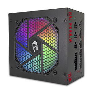 Fonte Redragon RGPS 750W RGB 80 Plus Gold PFC Ativo Full Modular Preta - GC-PS006-1