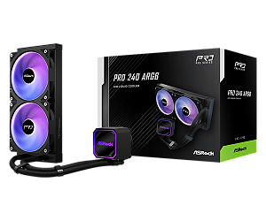Water Cooler ASRock Pro 240 ARGB 240mm - Preto