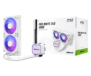 Water Cooler ASRock Pro 240 White ARGB 240mm - Branco