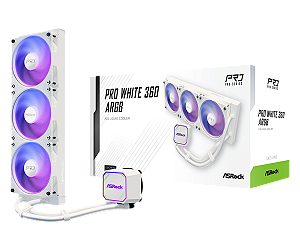 Water Cooler ASRock Pro White 360 ARGB 360mm - Branco