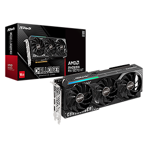 Placa de Vídeo ASRock AMD Radeon RX 9070 XT Challenger 16GB GDDR6 256-bit - 90-GA61ZZ-00UANF