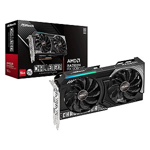 Placa de Vídeo ASRock AMD Radeon RX 9060 XT Challenger OC 16GB GDDR6 128-bit - 90-GA5QZZ-00UANF