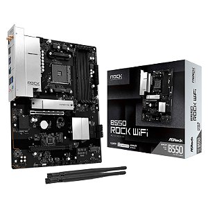 Placa Mãe ASRock B550 Rock WiFi DDR4 AM4 ATX