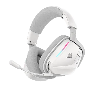 Headset Gamer Sem Fio Corsair VOID Wireless V2 RGB Dolby Atmos Bluetooth Branco - CA-9011380-WW